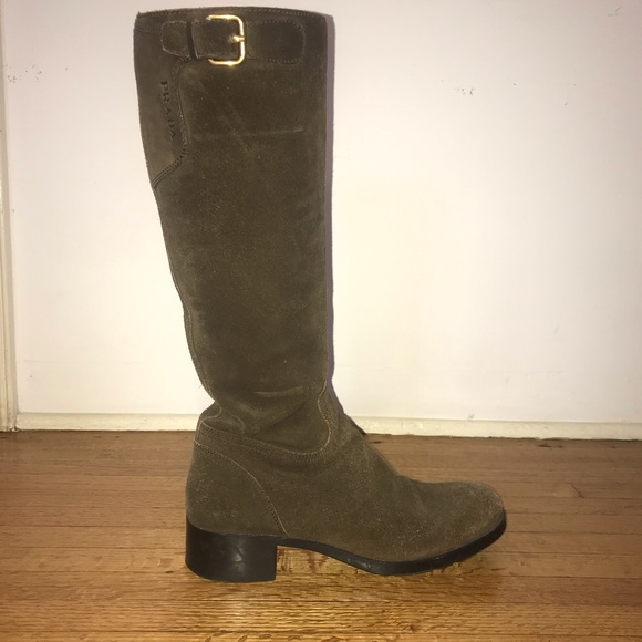 Brown Suede Prada Riding Boot - Picture 6 of 7